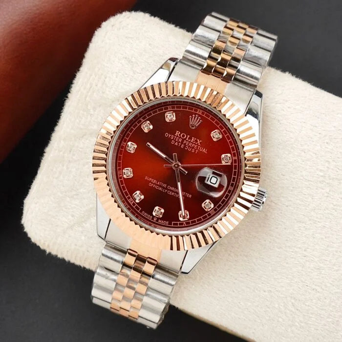 RLX Oyster Perpetual – 2 Tone -Date-Stainless Steel With Brown Dial