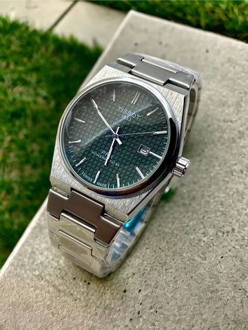 Tissot PRX Silver Stainless Steel Green Dial Quartz Watch